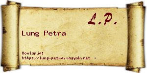 Lung Petra névjegykártya